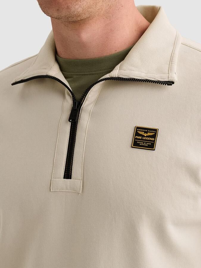PME LEGEND Sweatshirt met halve rits en badge - Foto 4
