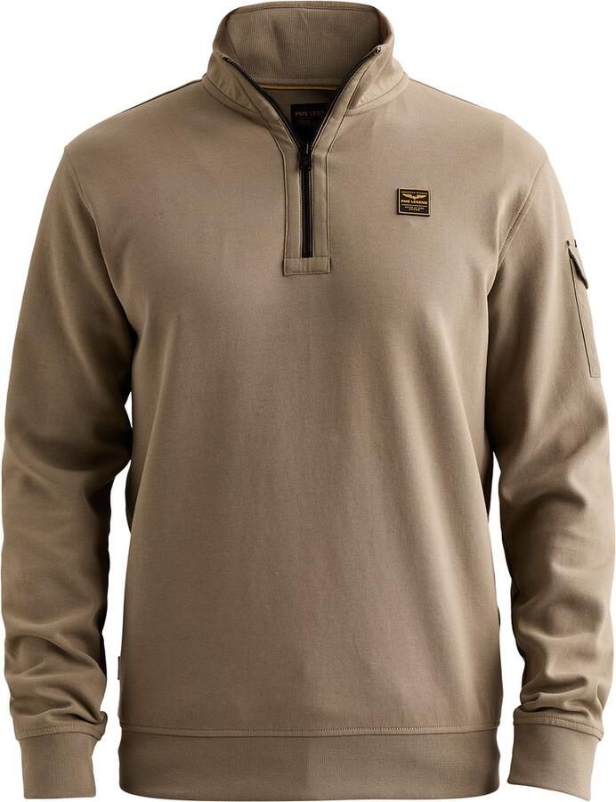 PME LEGEND Sweatshirt met halve rits en badge - Foto 2