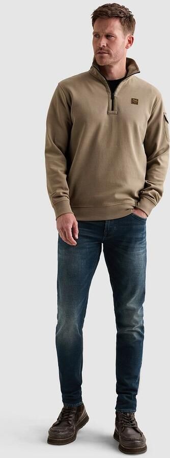 PME LEGEND Sweatshirt met halve rits en badge - Foto 6