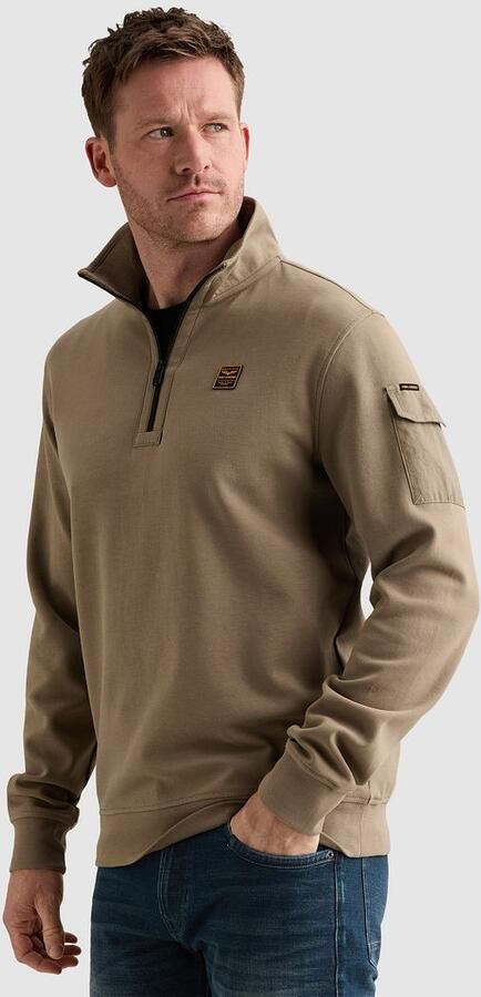 PME LEGEND Sweatshirt met halve rits en badge - Foto 5