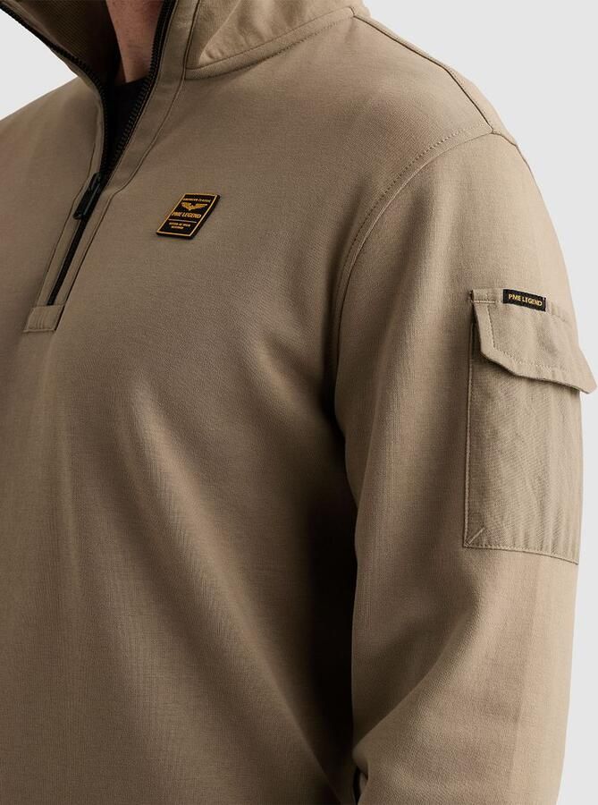 PME LEGEND Sweatshirt met halve rits en badge - Foto 3