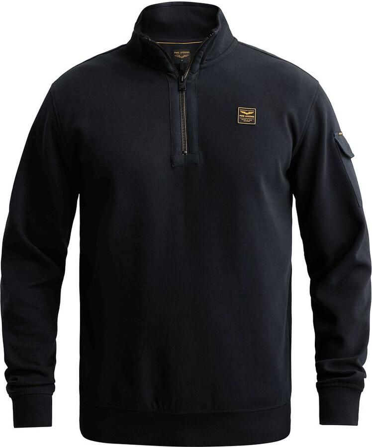 PME LEGEND Sweatshirt met halve rits en badge