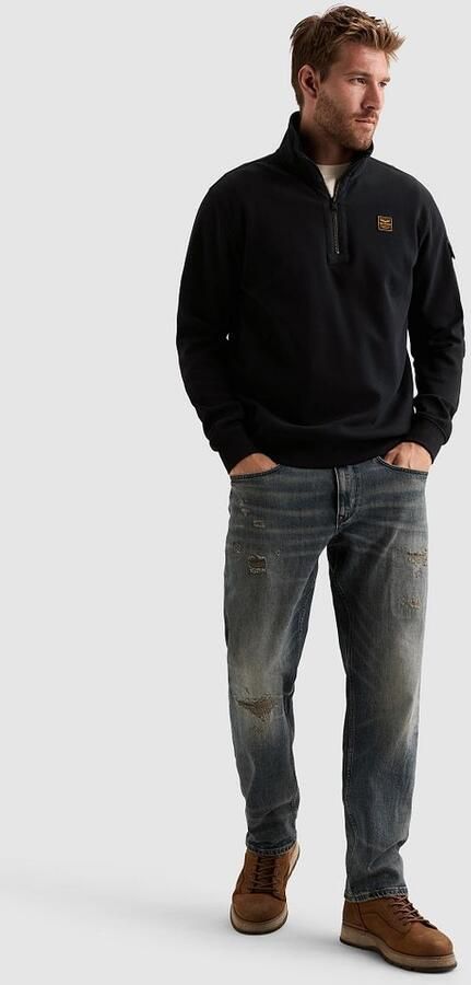 PME LEGEND Sweatshirt met halve rits en badge - Foto 5