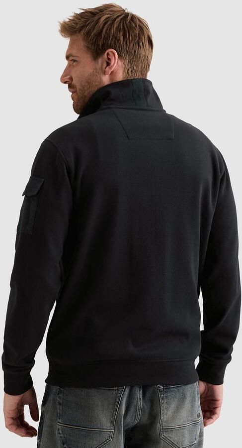 PME LEGEND Sweatshirt met halve rits en badge - Foto 4