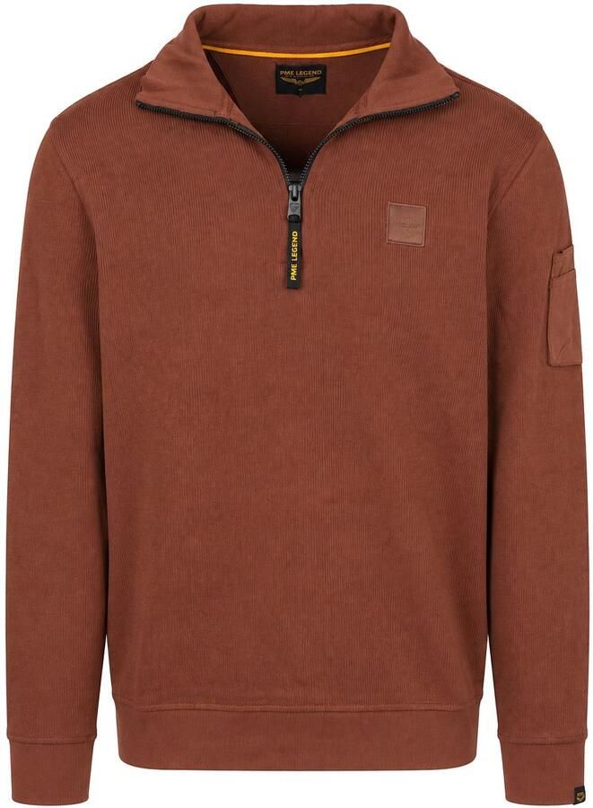 PME LEGEND Heren Truien & Vesten Half Zip Collar Flat Bruin - Foto 9