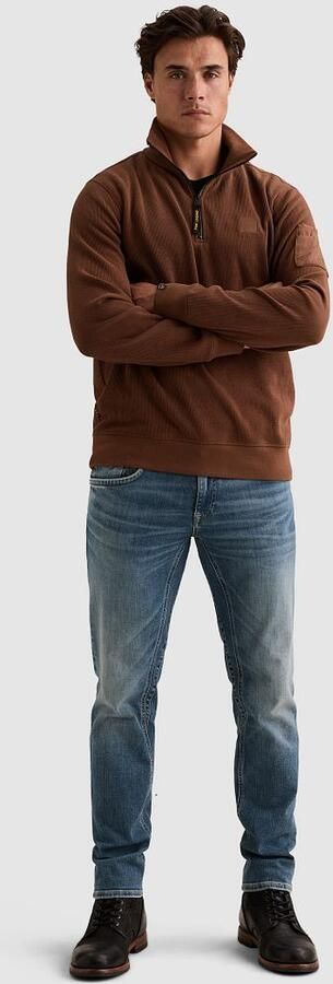 PME LEGEND Heren Truien & Vesten Half Zip Collar Flat Bruin - Foto 13