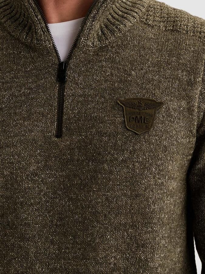 PME Legend Half Zip Trui Grijs Groen - Foto 2