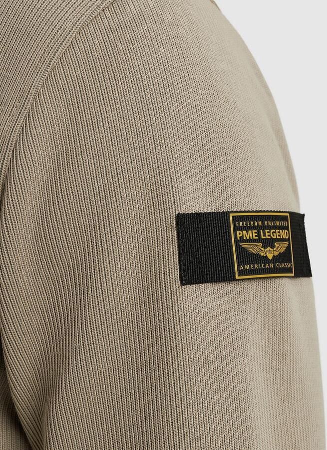 PME Legend trui met ingebreid patroon beige - Foto 5