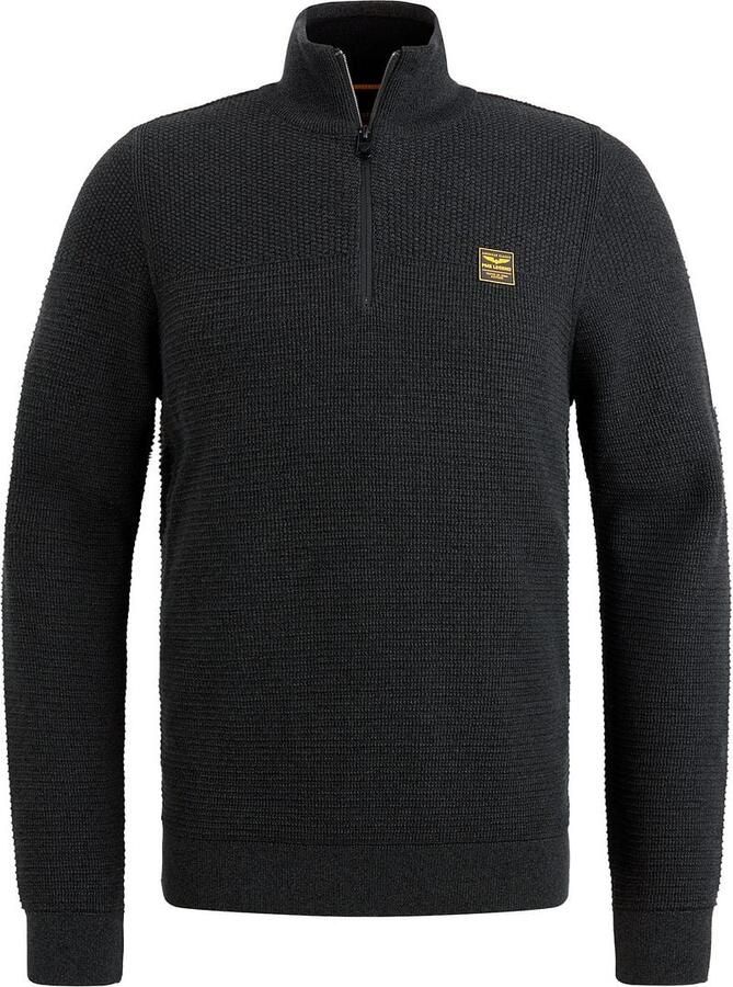 PME LEGEND Heren Truien & Vesten Half Zip Collar Cotton Mouline Zwart - Foto 4