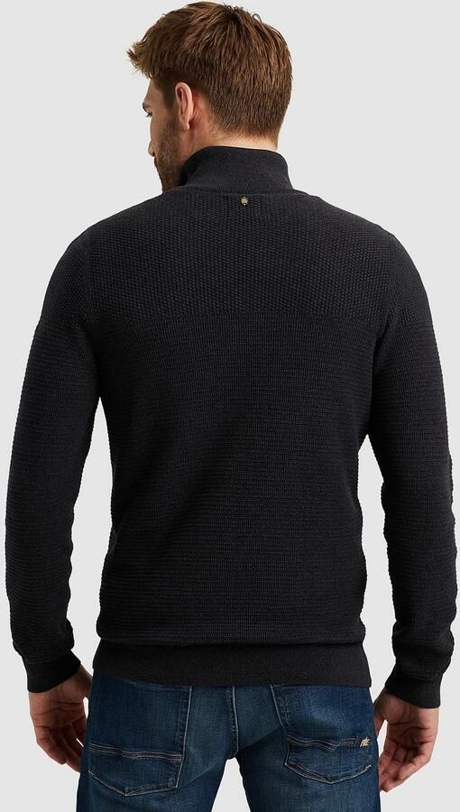 PME LEGEND Heren Truien & Vesten Half Zip Collar Cotton Mouline Zwart - Foto 2