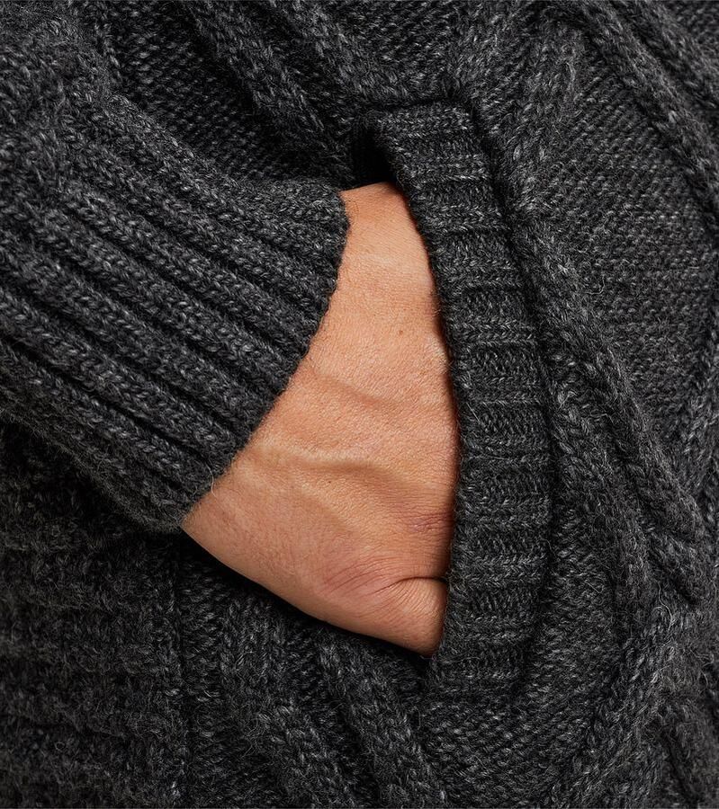 PME Legend Gebreide Gemengde Garen Rits Jas Gray Heren