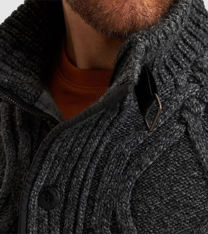 PME Legend Gebreide Gemengde Garen Rits Jas Gray Heren - Foto 2