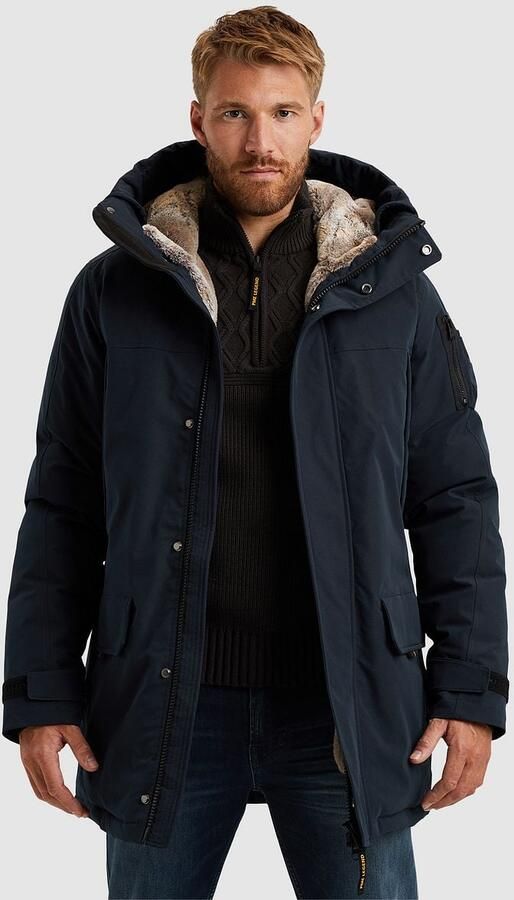 PME LEGEND Heren Jassen Long Jacket Ice Pilot Ottoman Blauw - Foto 8