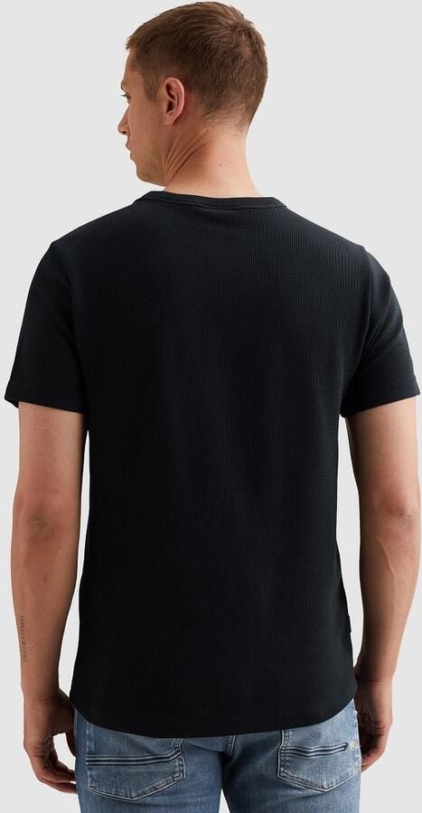 PME Legend regular T-shirt fijn gebreid donkerblauw - Foto 5