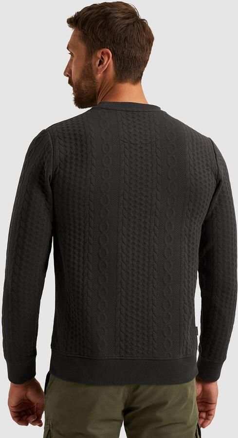 PME Legend Jacquard Structure Trui Antraciet - Foto 4
