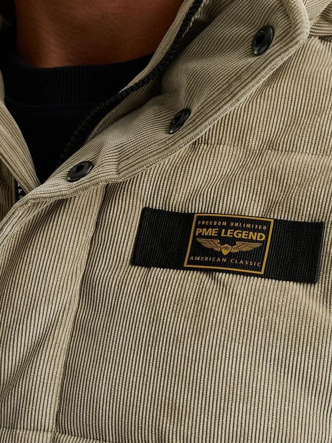 PME Legend corduroy gewatteerde jas beige - Foto 7