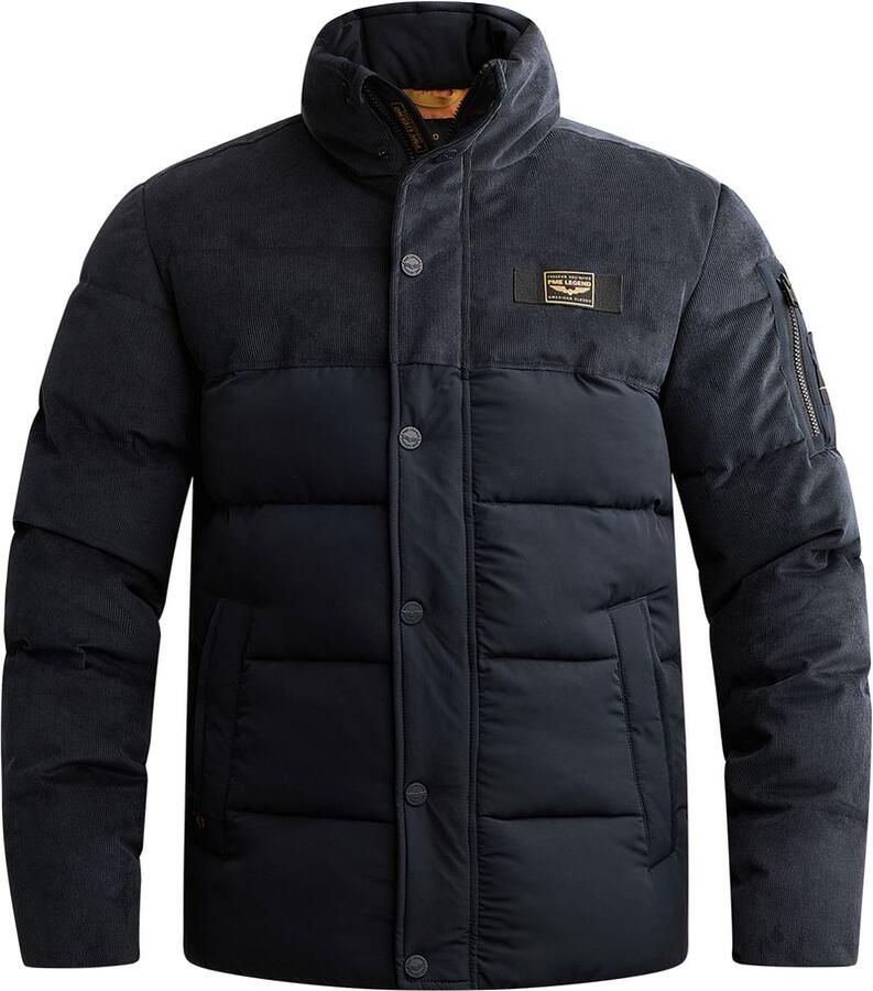 PME Legend GOBBLER MIX corduroy gewatteerde winterjas donkerblauw - Foto 3