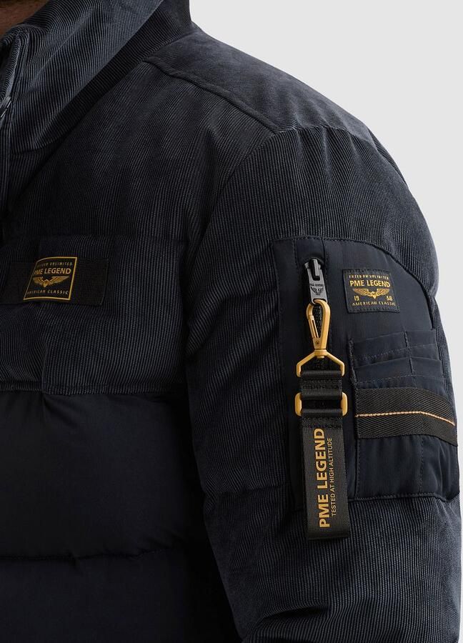 PME Legend GOBBLER MIX corduroy gewatteerde winterjas donkerblauw - Foto 5