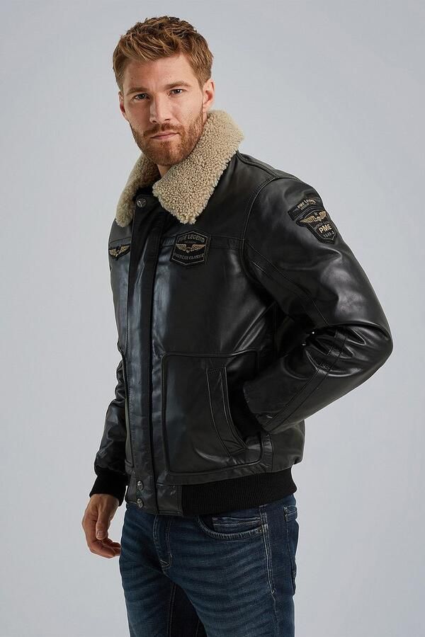 PME Legend leren jas HUDSON antraciet - Foto 4