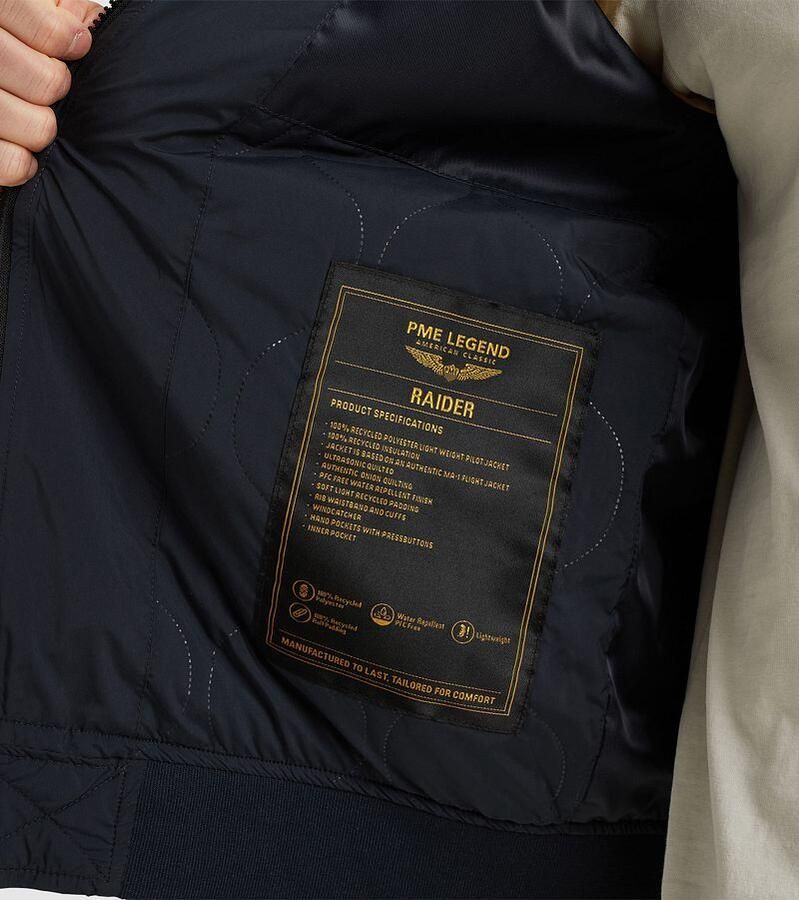 PME LEGEND Heren Jassen Flight Jacket Raider Shader Blauw - Foto 9