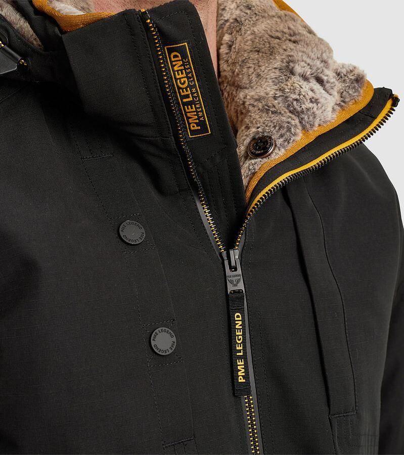 PME LEGEND Heren Jassen Semi Long Jacket Snowpack Trail Ripstop Zwart - Foto 3