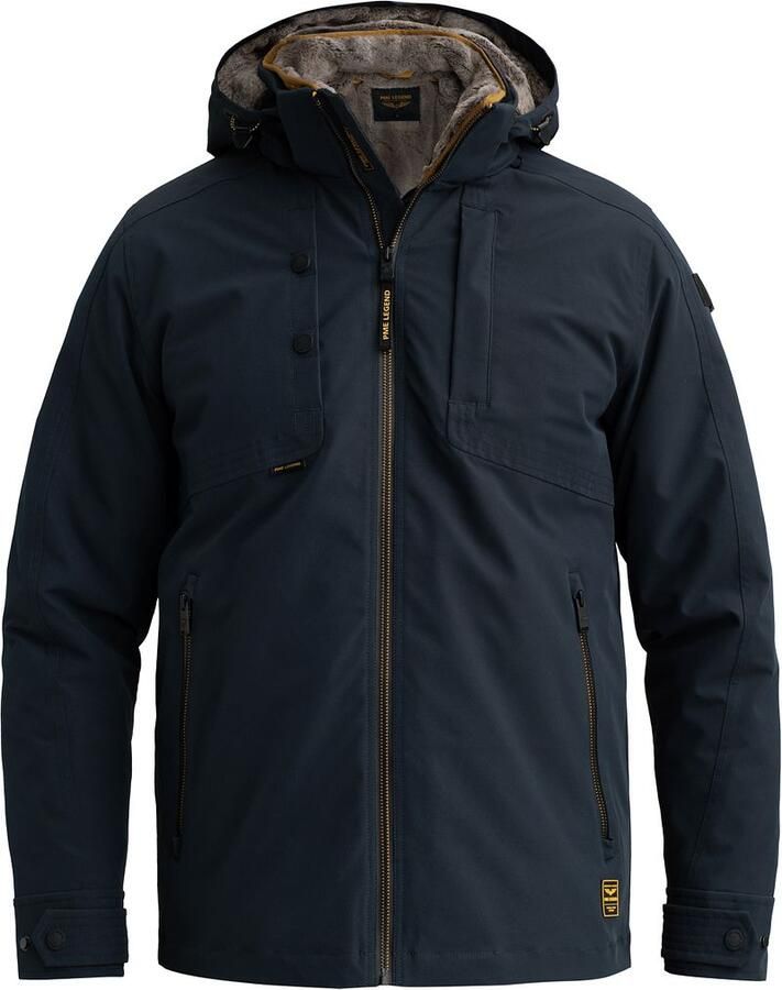 PME Legend SNOWPACK winterparka met imitatiebontkraag donkerblauw - Foto 4