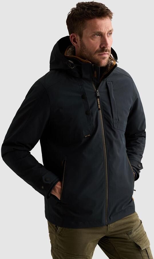 PME Legend SNOWPACK winterparka met imitatiebontkraag donkerblauw - Foto 8