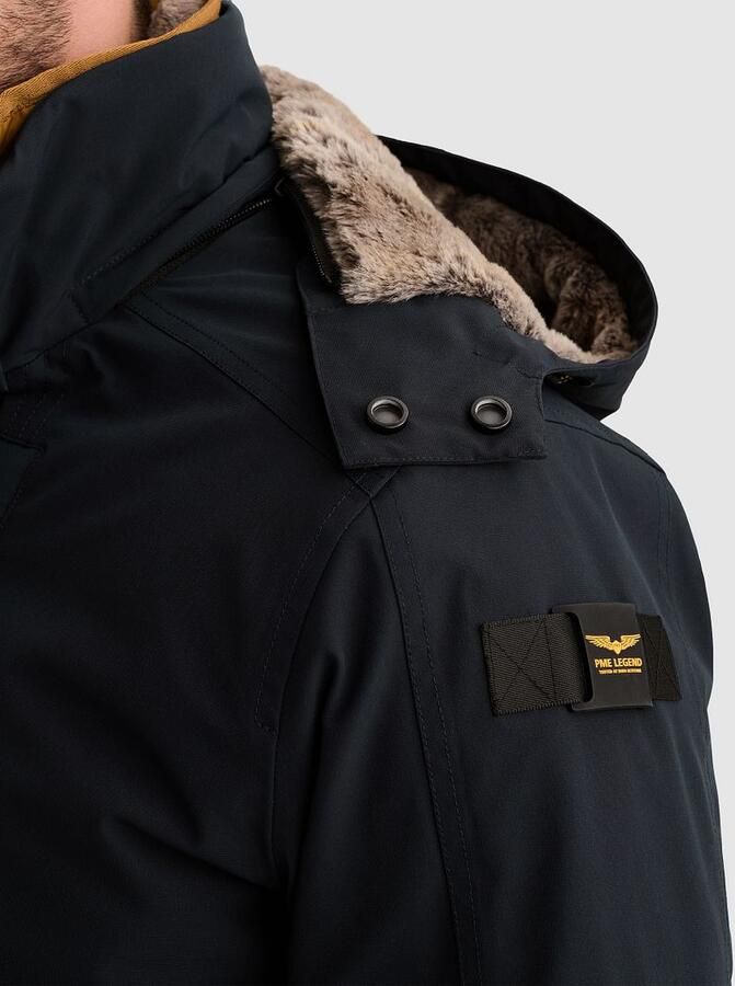 PME Legend SNOWPACK winterparka met imitatiebontkraag donkerblauw - Foto 7