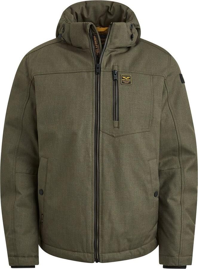 PME LEGEND Heren Jassen Semi Long Jacket Strator Melange Twill Groen - Foto 5