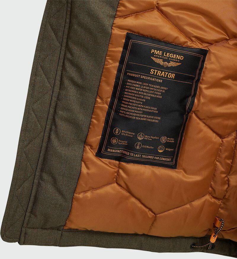 PME LEGEND Heren Jassen Semi Long Jacket Strator Melange Twill Groen - Foto 3
