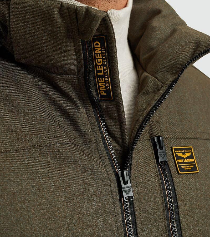 PME LEGEND Heren Jassen Semi Long Jacket Strator Melange Twill Groen - Foto 2