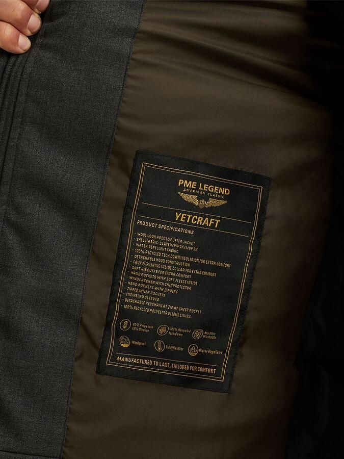 PME Legend Regular fit gewatteerd jack met viscose model 'YET' - Foto 11