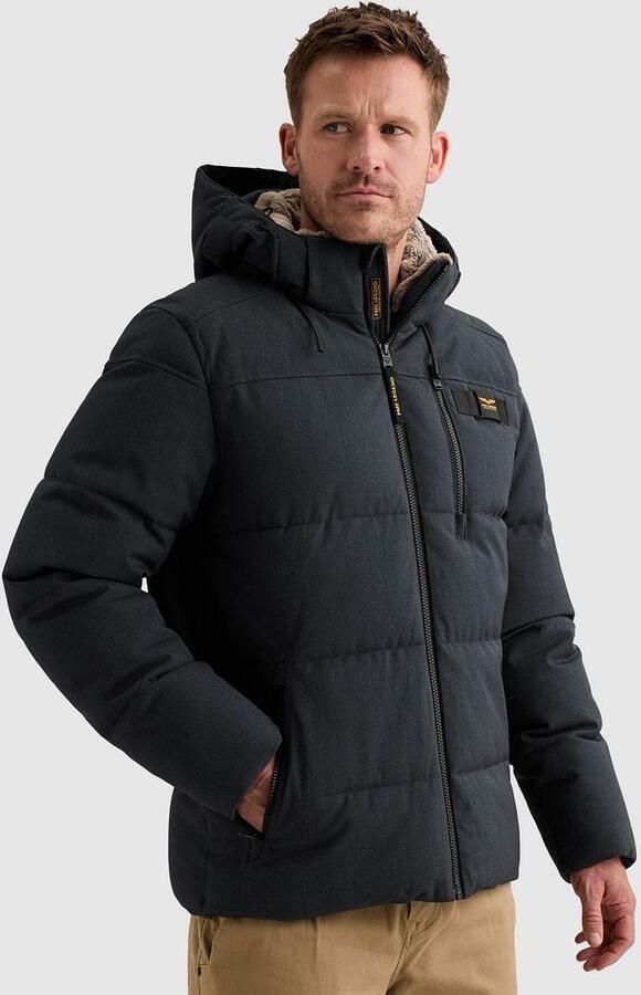 PME Legend YETCRAFT pufferjas met imitatiebontkraag donkerblauw - Foto 8