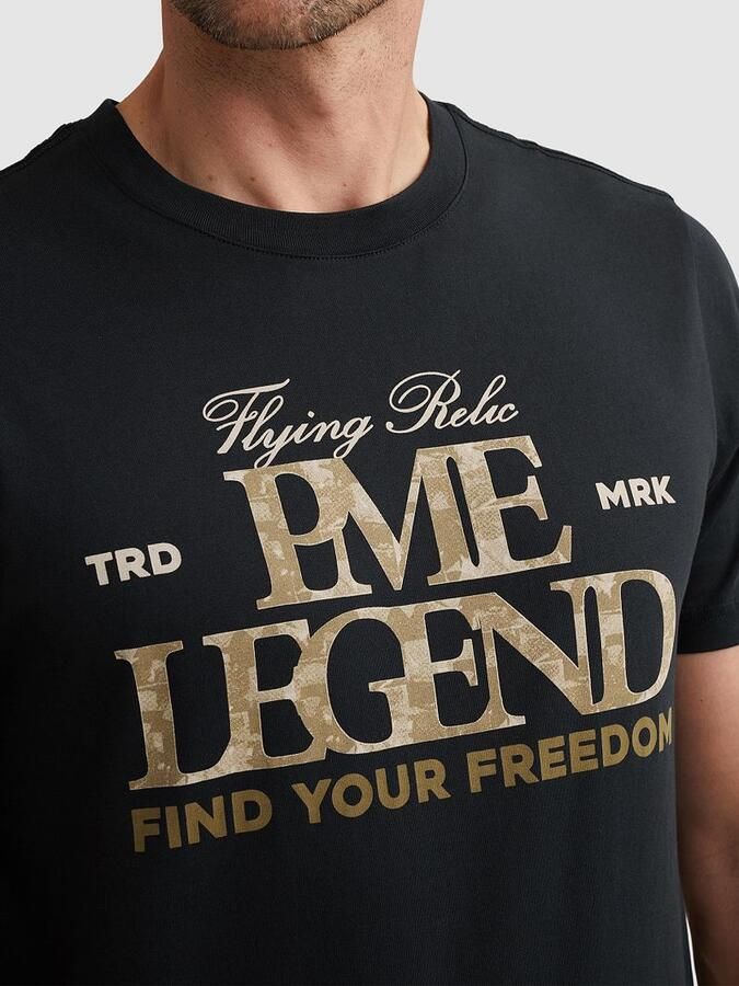 PME LEGEND Heren Polo's & T-shirts Short Sleeve R-neck Big Art Package Donkerblauw - Foto 6