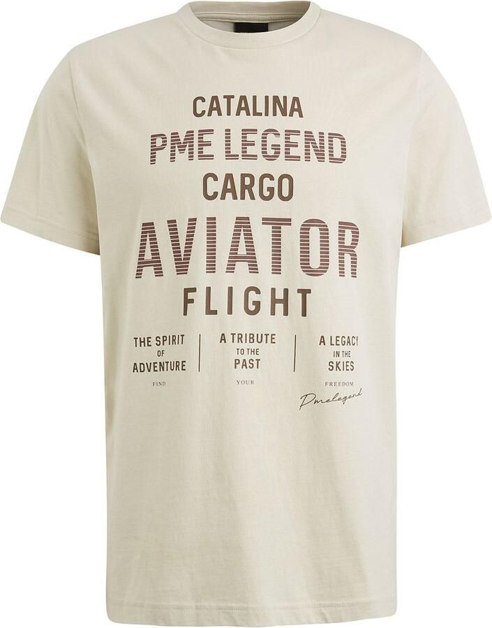 PME Legend Korte Mouw R-Neck Jersey T-shirt Beige Heren - Foto 3