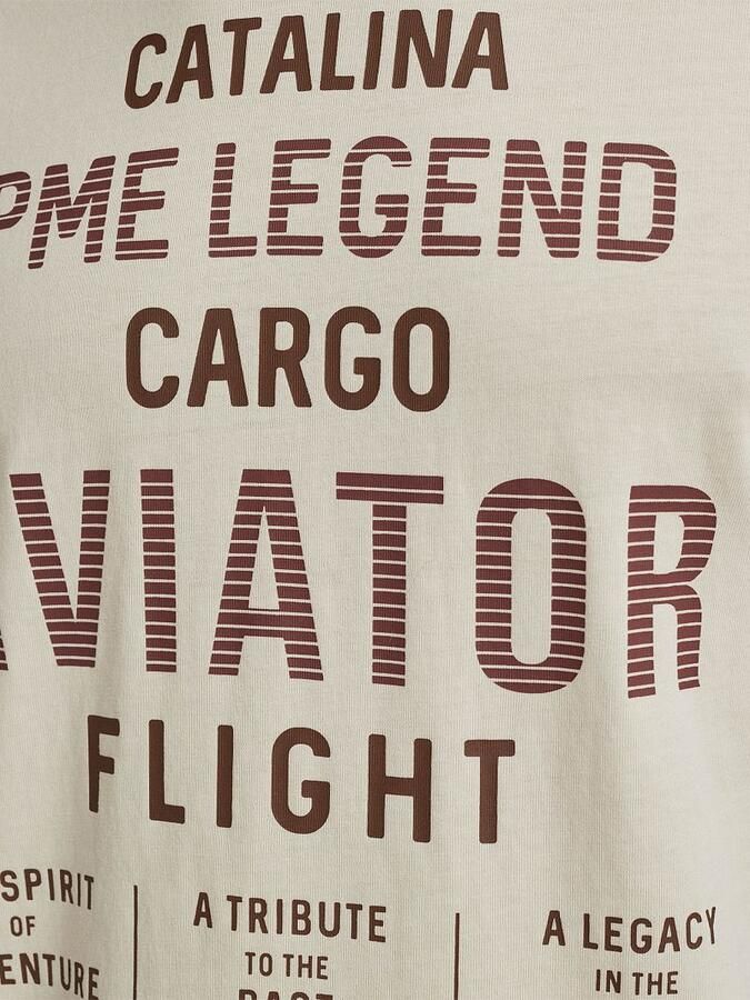 PME Legend Korte Mouw R-Neck Jersey T-shirt Beige Heren - Foto 4