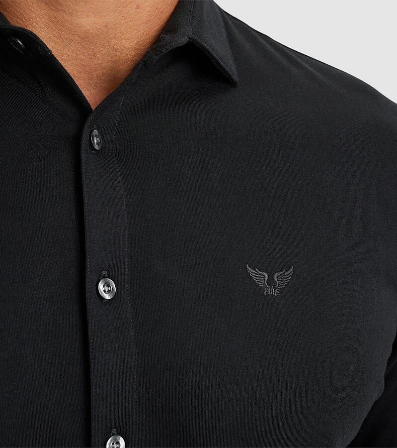 PME Legend Satin Jersey Lange Mouw Shirt Black Heren - Foto 2