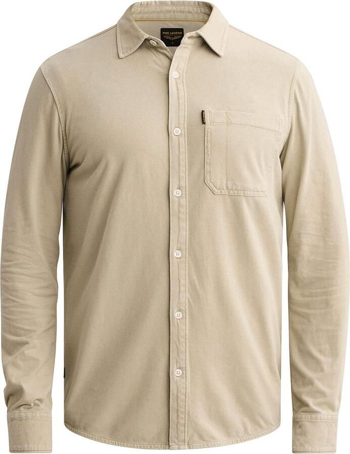 PME LEGEND Overhemd met garment-dye wassing en borstzak - Foto 2