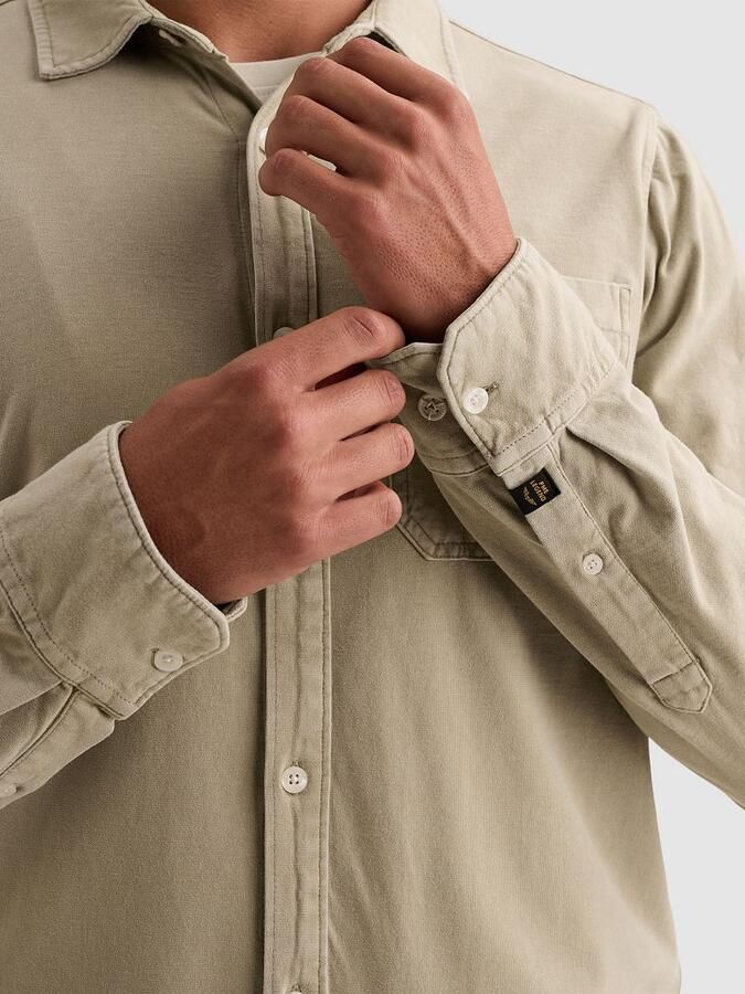 PME LEGEND Overhemd met garment-dye wassing en borstzak - Foto 4