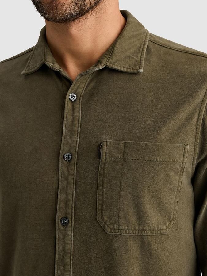 PME LEGEND Overhemd met garment-dye wassing en borstzak - Foto 3