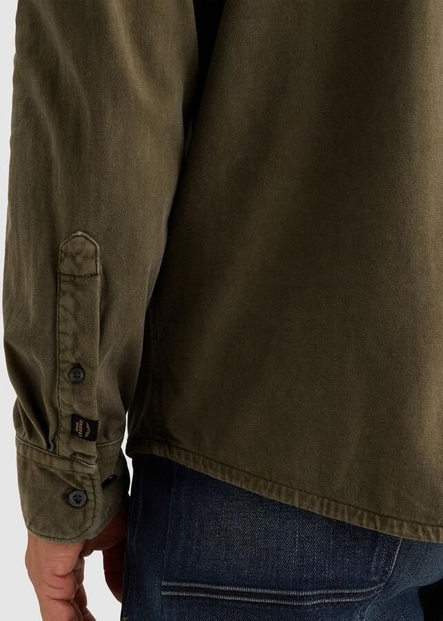 PME LEGEND Overhemd met garment-dye wassing en borstzak - Foto 4