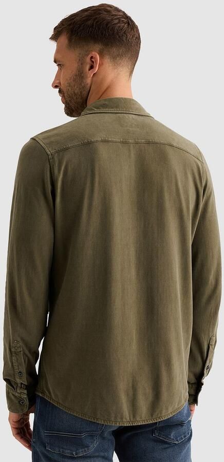 PME LEGEND Overhemd met garment-dye wassing en borstzak - Foto 5