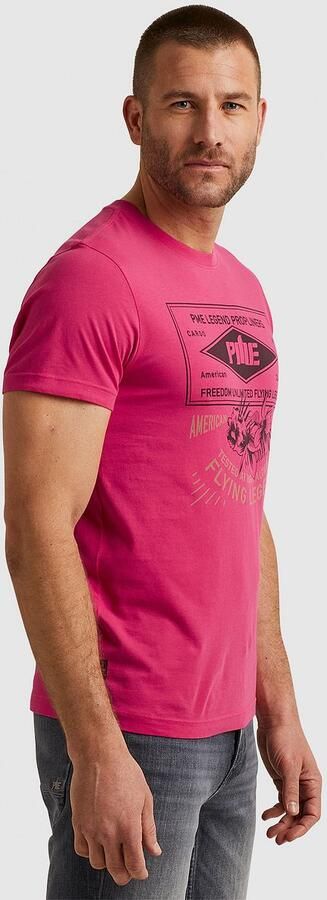 PME Legend regular fit T-shirt met printopdruk roze - Foto 6