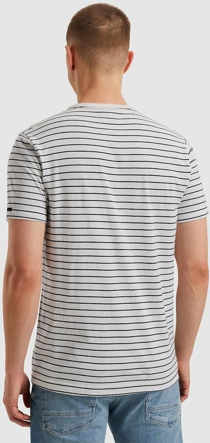 PME LEGEND Heren Polo's & T-shirts Short Sleeve R-neck Yd Melange Striped Jersey Beige - Foto 11