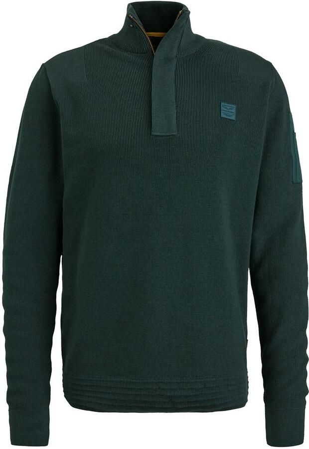 PME LEGEND Heren Truien & Vesten Half Zip Collar Cotton Knit Groen - Foto 6