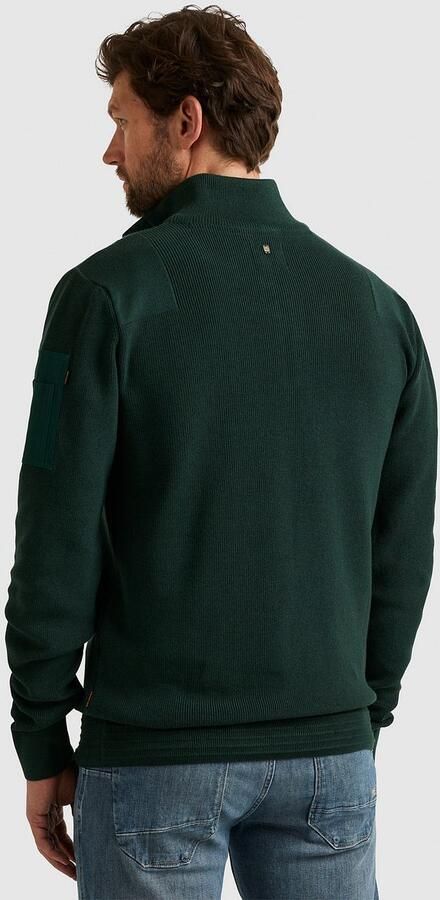 PME LEGEND Heren Truien & Vesten Half Zip Collar Cotton Knit Groen - Foto 4