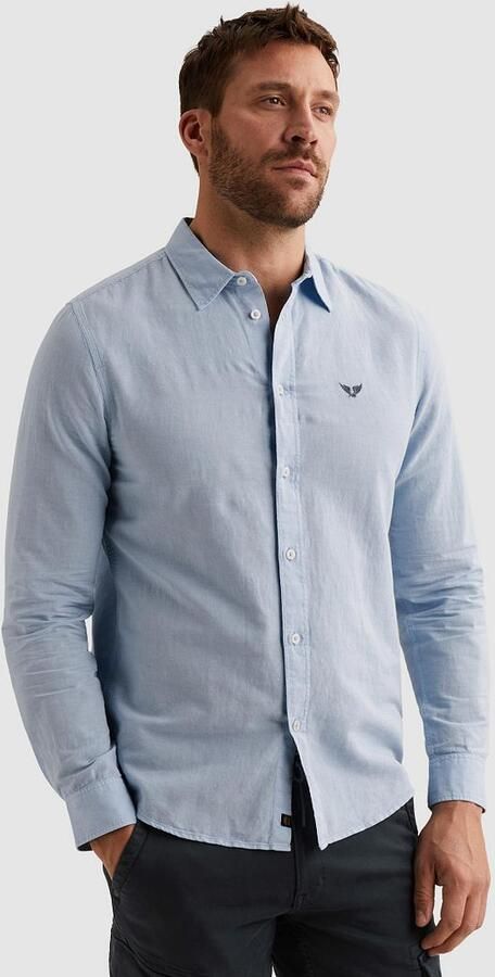 PME LEGEND Heren Overhemden Skynight Ctn Linen Owen Gd Lichtblauw - Foto 8