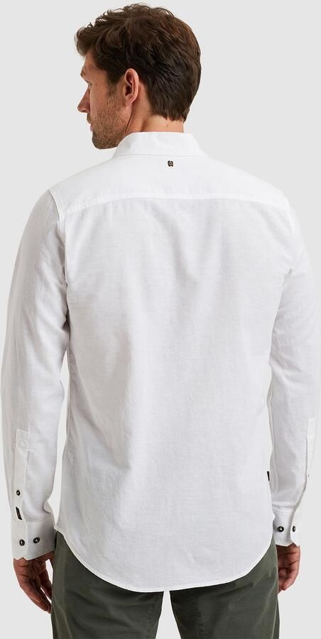 PME Legend Katoen Linnen Lange Mouw Overhemd White Heren - Foto 10