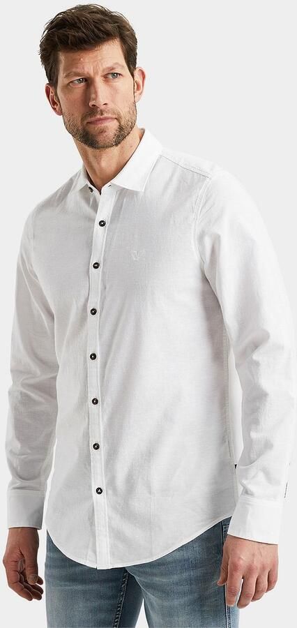 PME LEGEND Heren Overhemden Long Sleeve Shirt Ctn linen Ecru - Foto 4