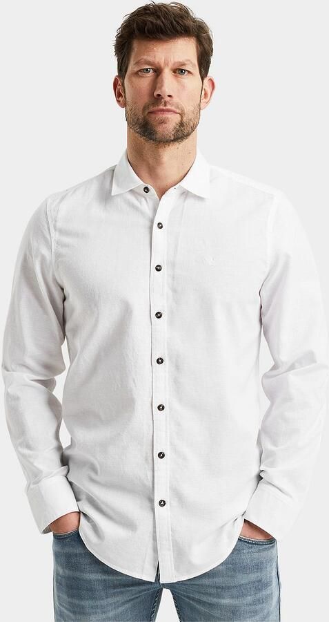 PME LEGEND Heren Overhemden Long Sleeve Shirt Ctn linen Ecru - Foto 2